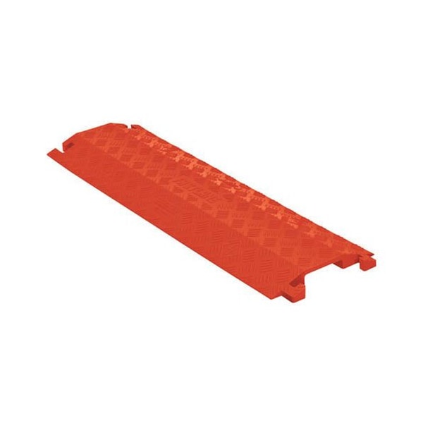 Checkers Cable Protector, 1-1/2 in H, 3 ft L, 10-3/4 in W, 1 Channel, Polyurethane, Orange FL1X4-O - main